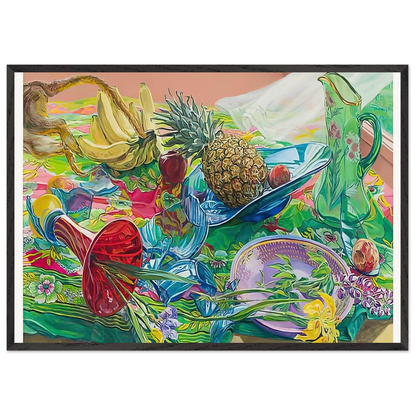 MONKEY BUSINESS 2005 - Janet Fish 70x100 cm / 28x40 inches Framed Art Print – Black Wooden Frame