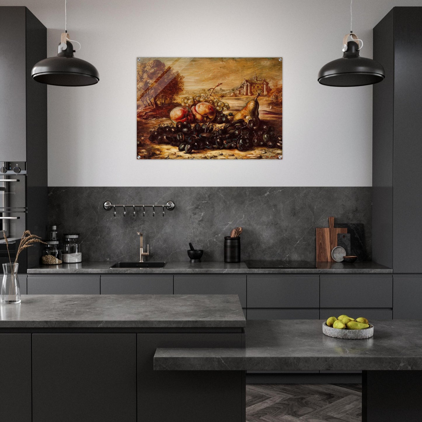 BLACK GRAPE - Giorgio de Chirico Acrylic Print - 70x100 cm / 28x40″ inches | Giorgio de Chirico Wall Art | Giorgio de Chirico Prints