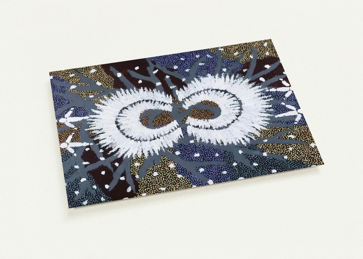 Eagle Dreaming - 1999 By Clifford Possum Tjapaltjarri Pack of 10 Post Cards | Clifford Possum Tjapaltjarri Post Cards | A6 (10.5 x 14.8 cm) - 4.1 x 5.8 inches