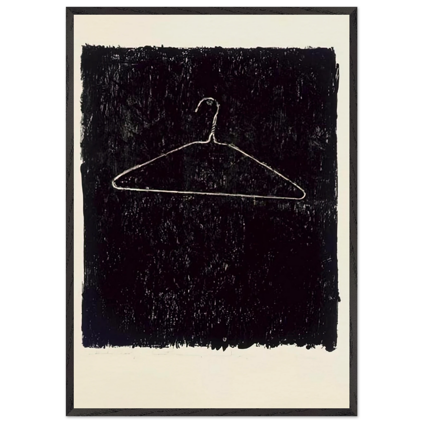 COAT HANGER II - Jasper Johns 70x100 cm / 28x40 inches Framed Art Print – Black Wooden Frame