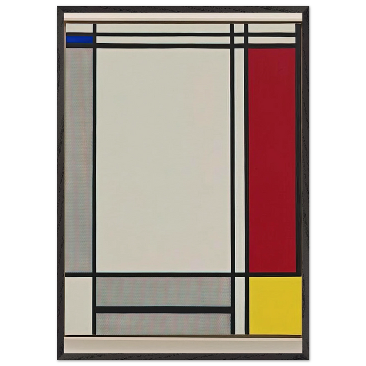 NON OBJECTIVE I 1964 - Roy Lichtenstein 70x100 cm / 28x40 inches Framed Art Print – Black Wooden Frame