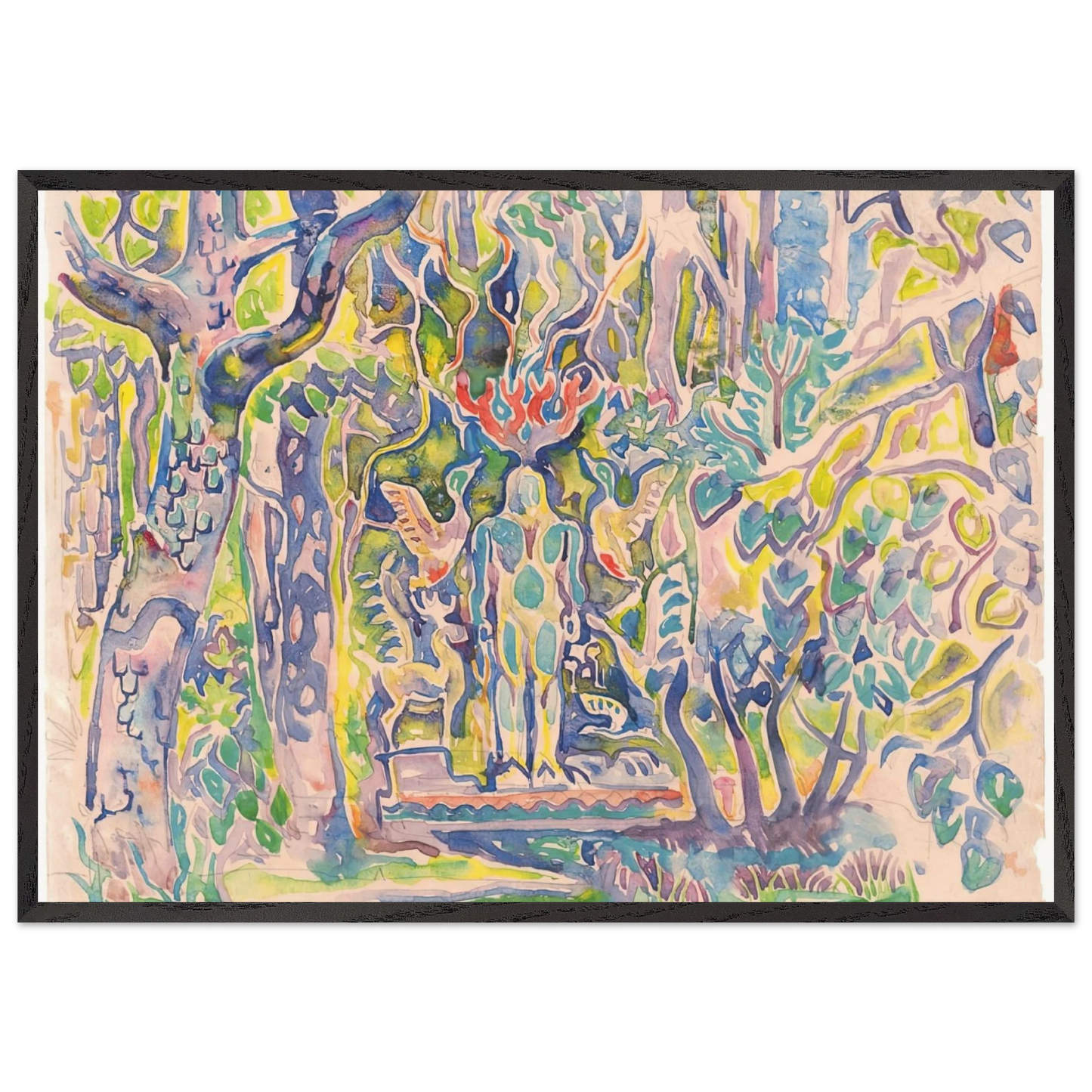 Walter Anderson N1 - Walter Inglis Anderson 70x100 cm / 28x40 inches Framed Art Print – Black Wooden Frame | Walter Anderson Prints