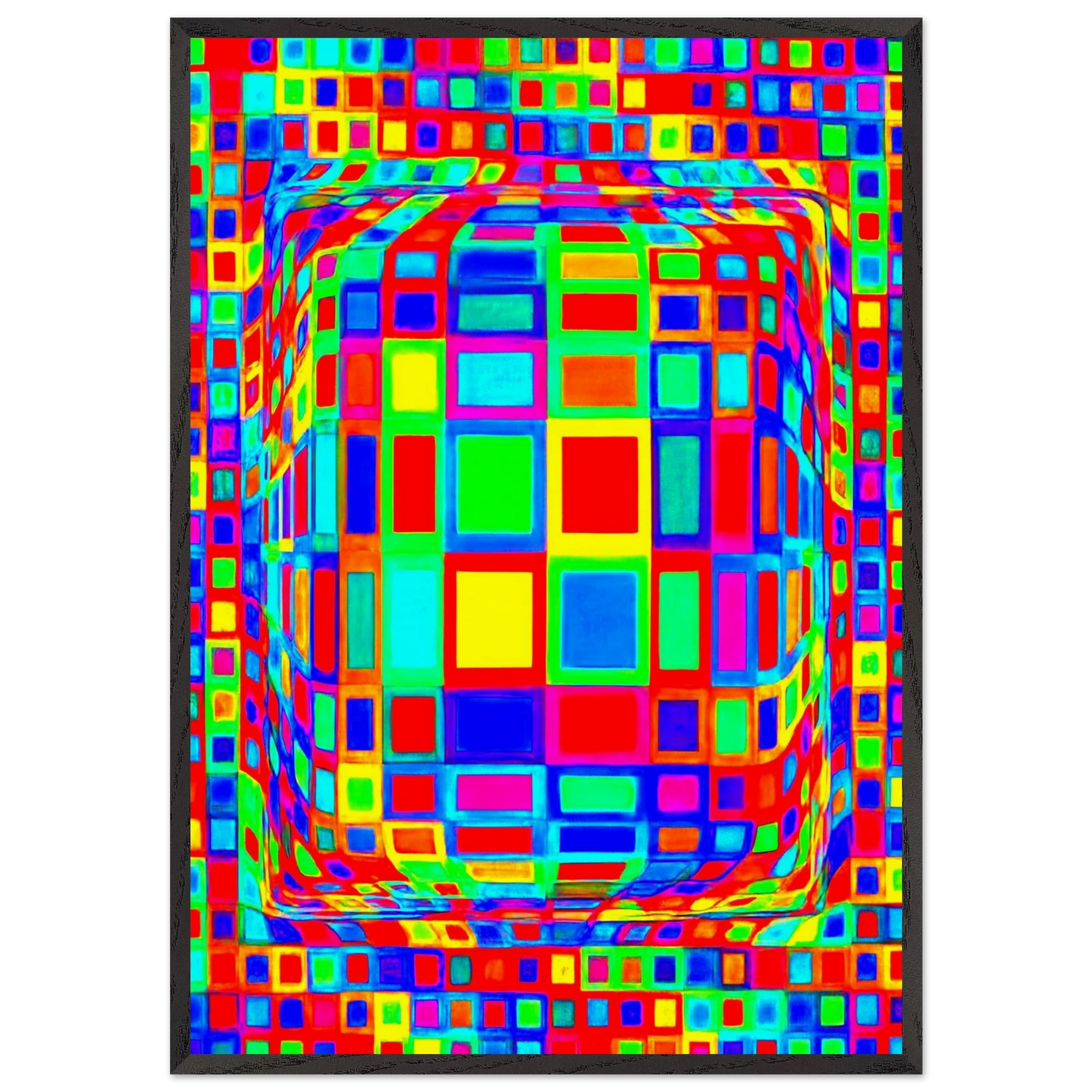 OND-DVA - Op Art - Victor Vasarely Framed Art Print – Black Wooden Frame - Default Title - -Framed Art Print