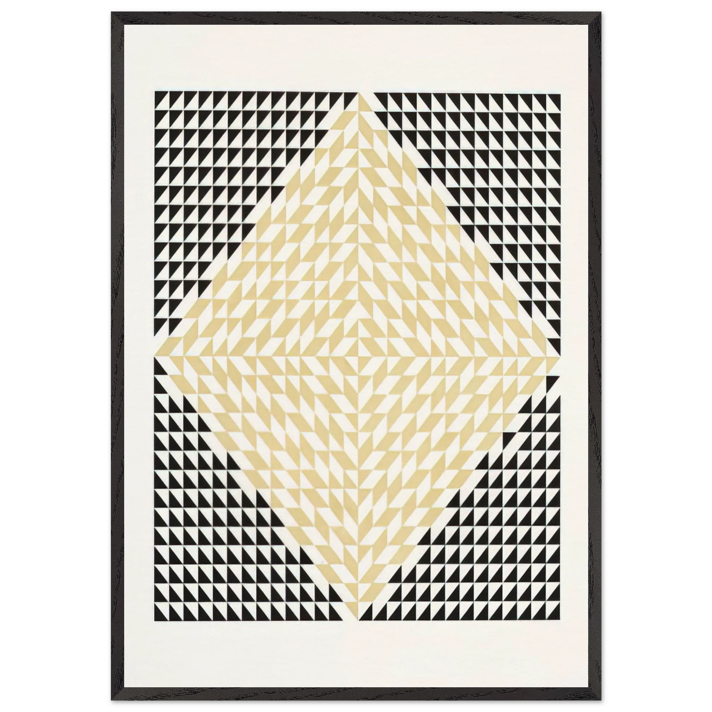 Wall artSECOND MOVEMENT V 1968 - Anni Albers Framed Art Print – Black Wooden Frame - Default Title - -Framed Art Print