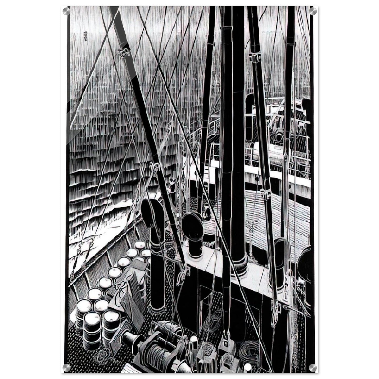 FREIGHTER SEPTEMBER 1936 1936 - MC Escher Acrylic Print - 70x100 cm / 28x40″ inches | Maurits Cornelis Escher Prints