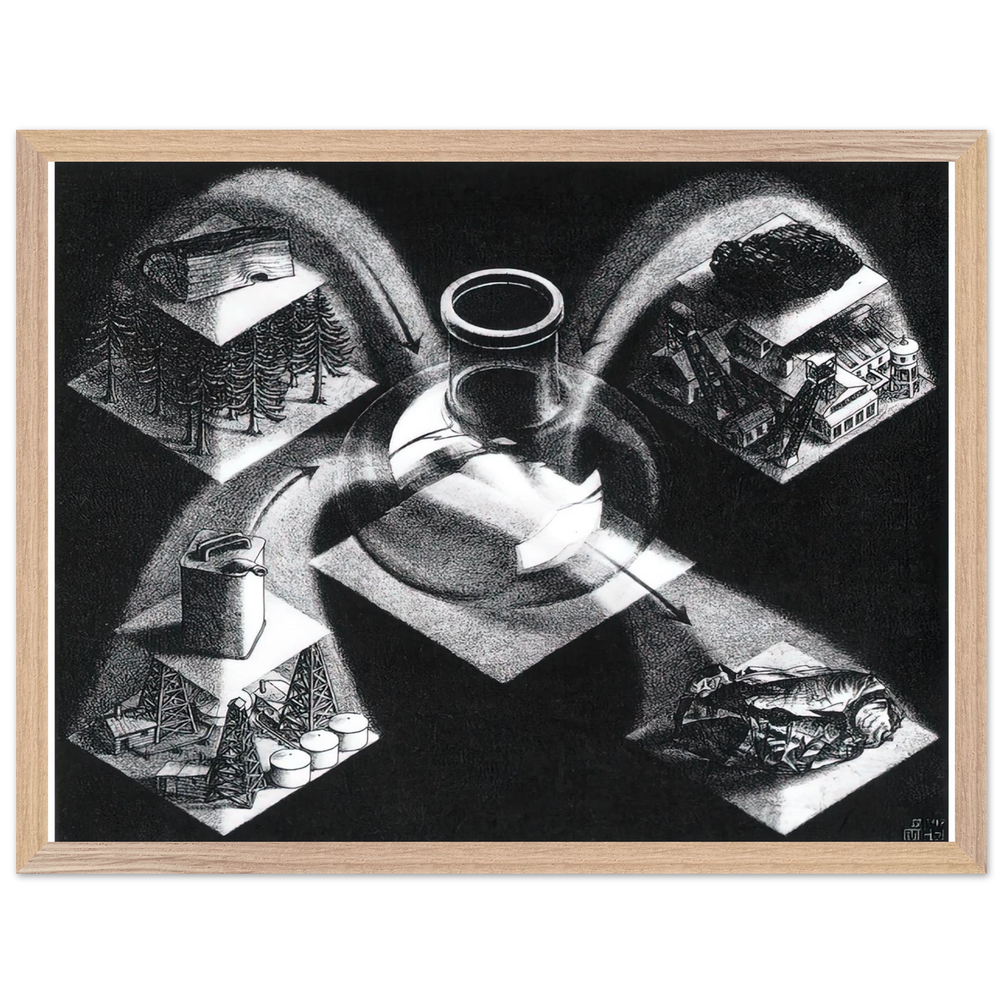 MC Escher - SYNTHESIS Wall Art - 60x80 cm / 24x32 inches - Fine Art Poster - -