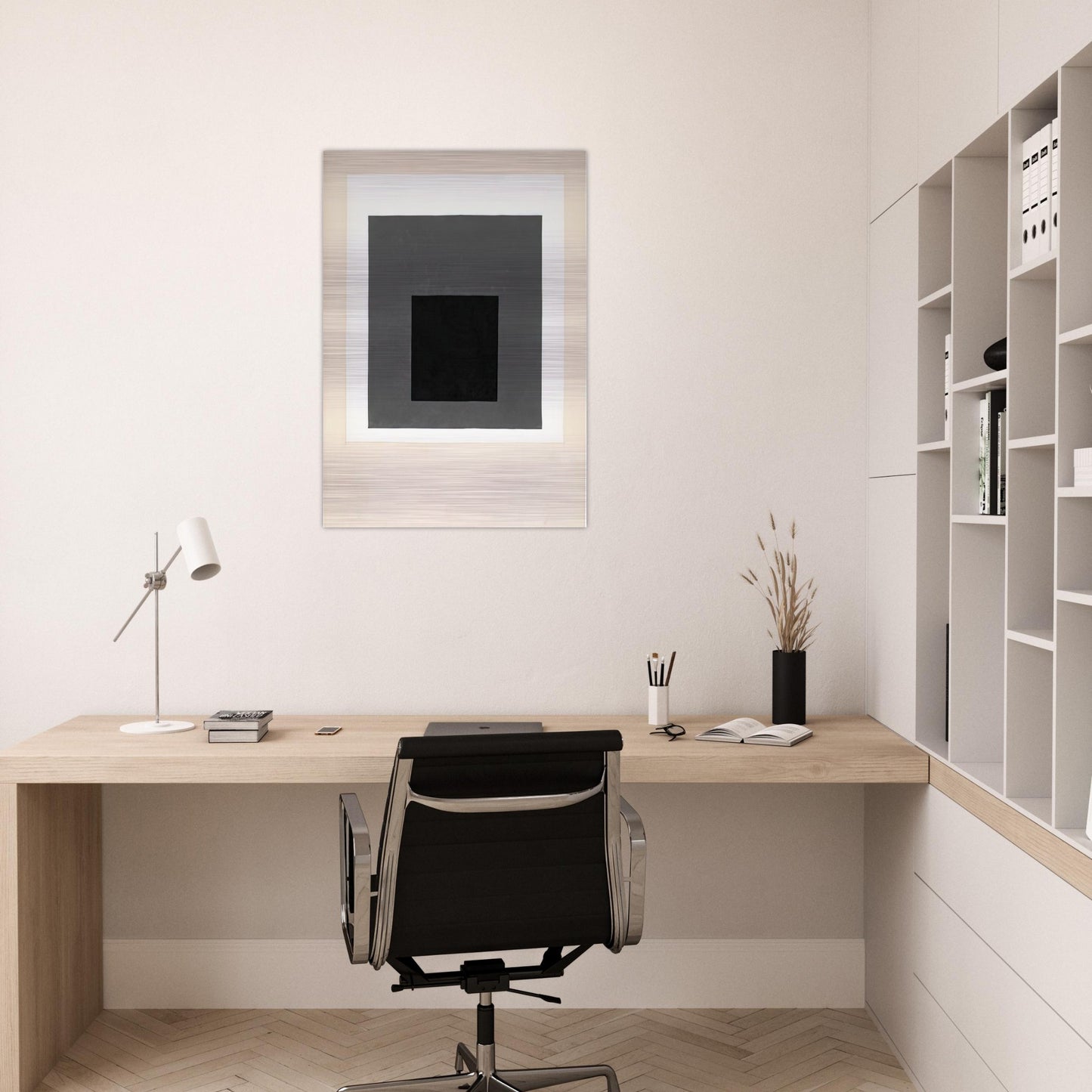 STUDY FOR A HOMAGE TO THE SQUARE 1949 - Josef Albers Brushed Aluminum Print - 70x100 cm / 28x40 inches | Josef Albers Aluminum Print | Josef Albers Prints