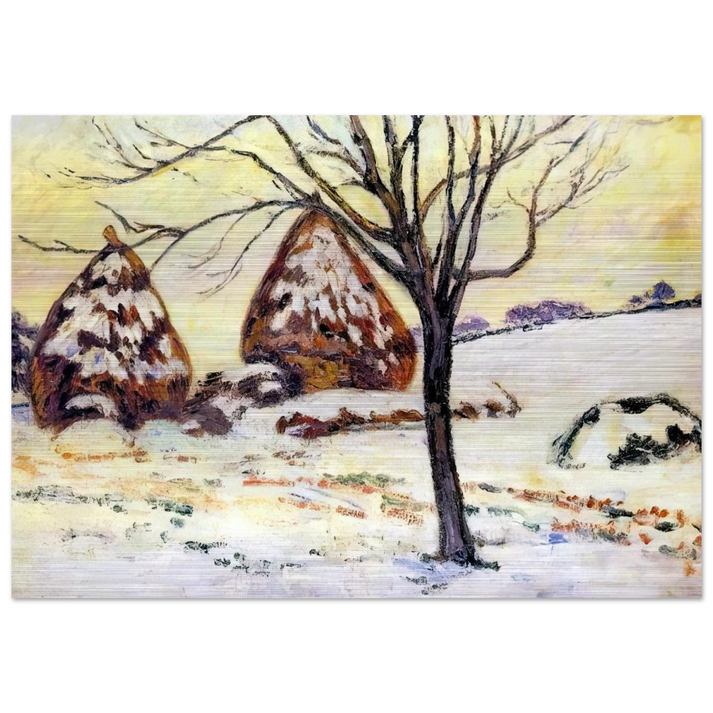 Effts de neige à Palaiseau - 1883 - Armand Guillaumin Brushed Aluminum Print - 70x100 cm / 28x40 inches | Armand Guillaumin Aluminum Print | Armand Guillaumin Prints