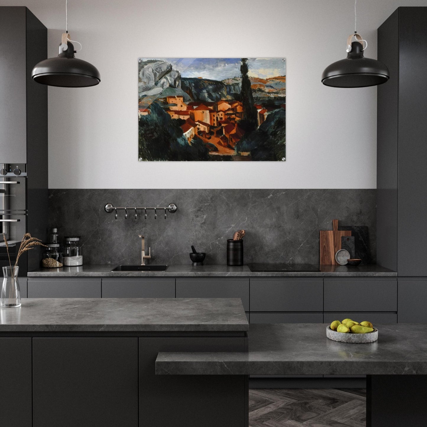 A VILLAGE - Andre Derain Acrylic Print - 70x100 cm / 28x40″ inches | Andre Derain Wall Art | Andre Derain Prints