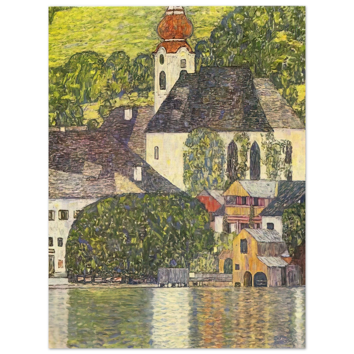 Gustav Klimt - CHRUCH IN UNTERACH ON THE ATTERSEE 75x100 cm / 30x40inches Fine Art Poster