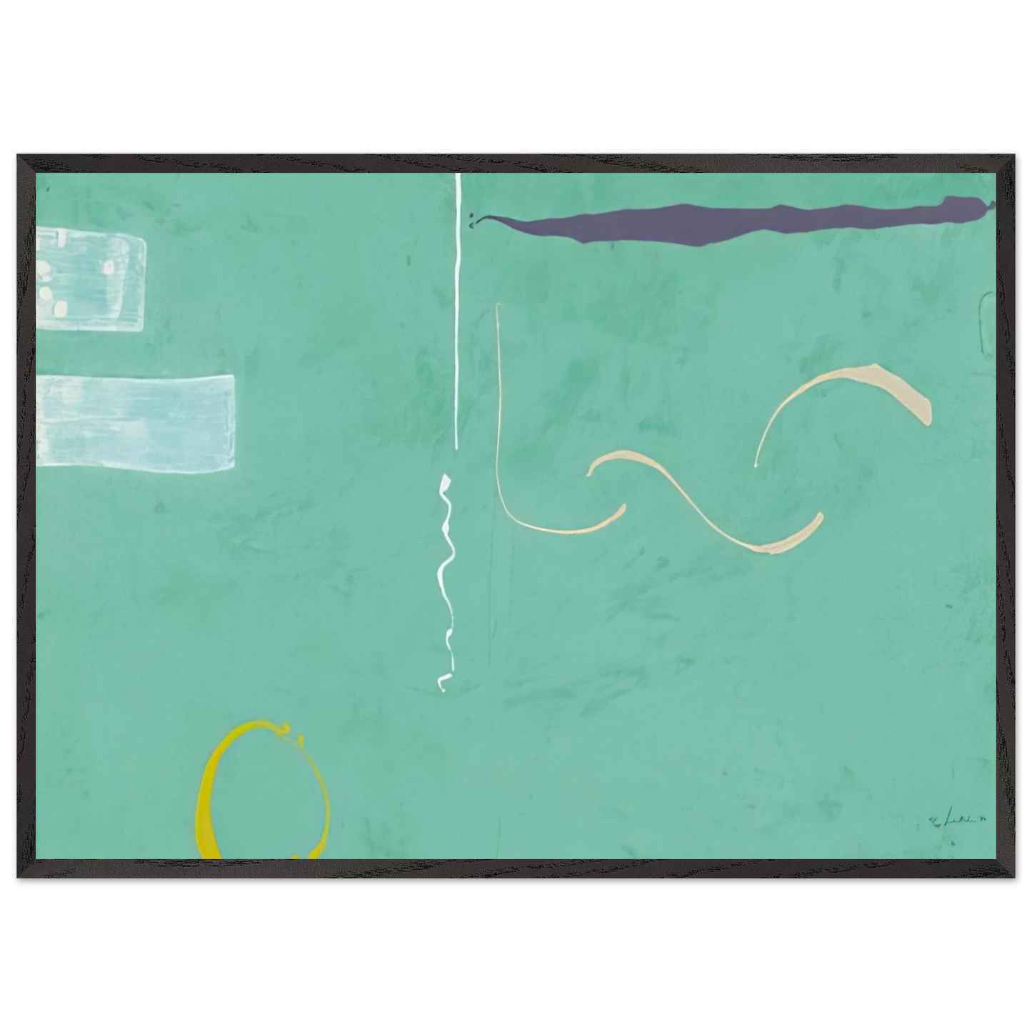 Helen Frankenthaler - Tahiti - 1989 Wall art - 45x60 cm / 18x24 inches - Premium Wooden Framed Poster With Fine Art Paper - Wood frame