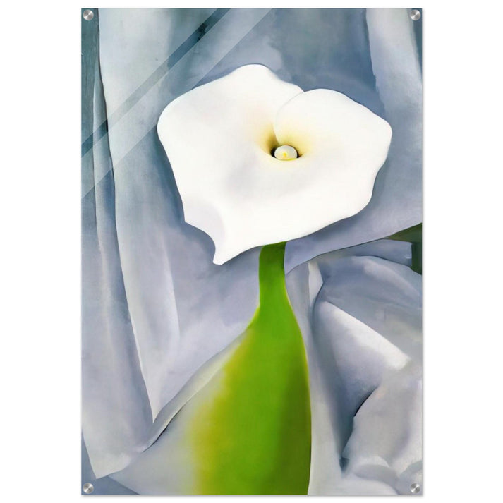 Calla Lily on Grey - Georgia O'Keeffe Acrylic Print - 70x100 cm / 28x40″ inches