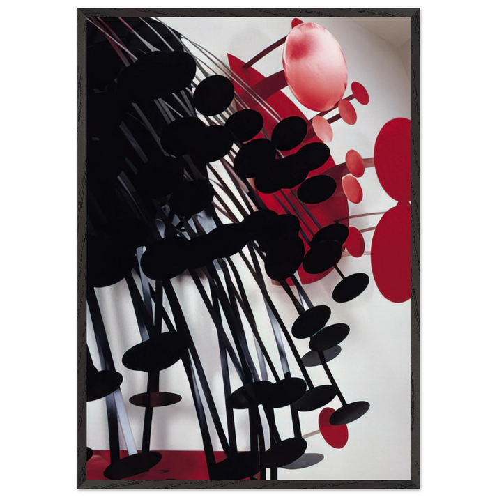 Amazonia Black and Red - 1989 - Lygia Pape 70x100 cm / 28x40 inches Framed Art Print – Black Wooden Frame