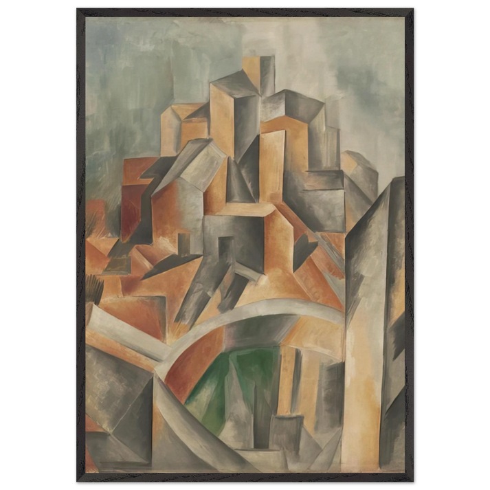 The Reservoir Horta de Ebro - Pablo Picasso 70x100 cm / 28x40 inches Framed Art Print – Black Wooden Frame