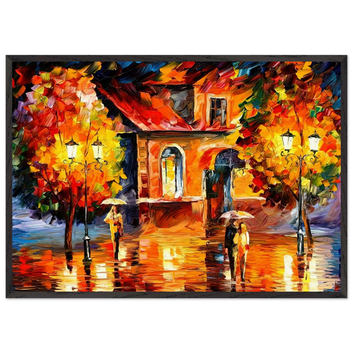 Leonid Afremov N16 - Leonid Afremov 70x100 cm / 28x40 inches Framed Art Print – Black Wooden Frame