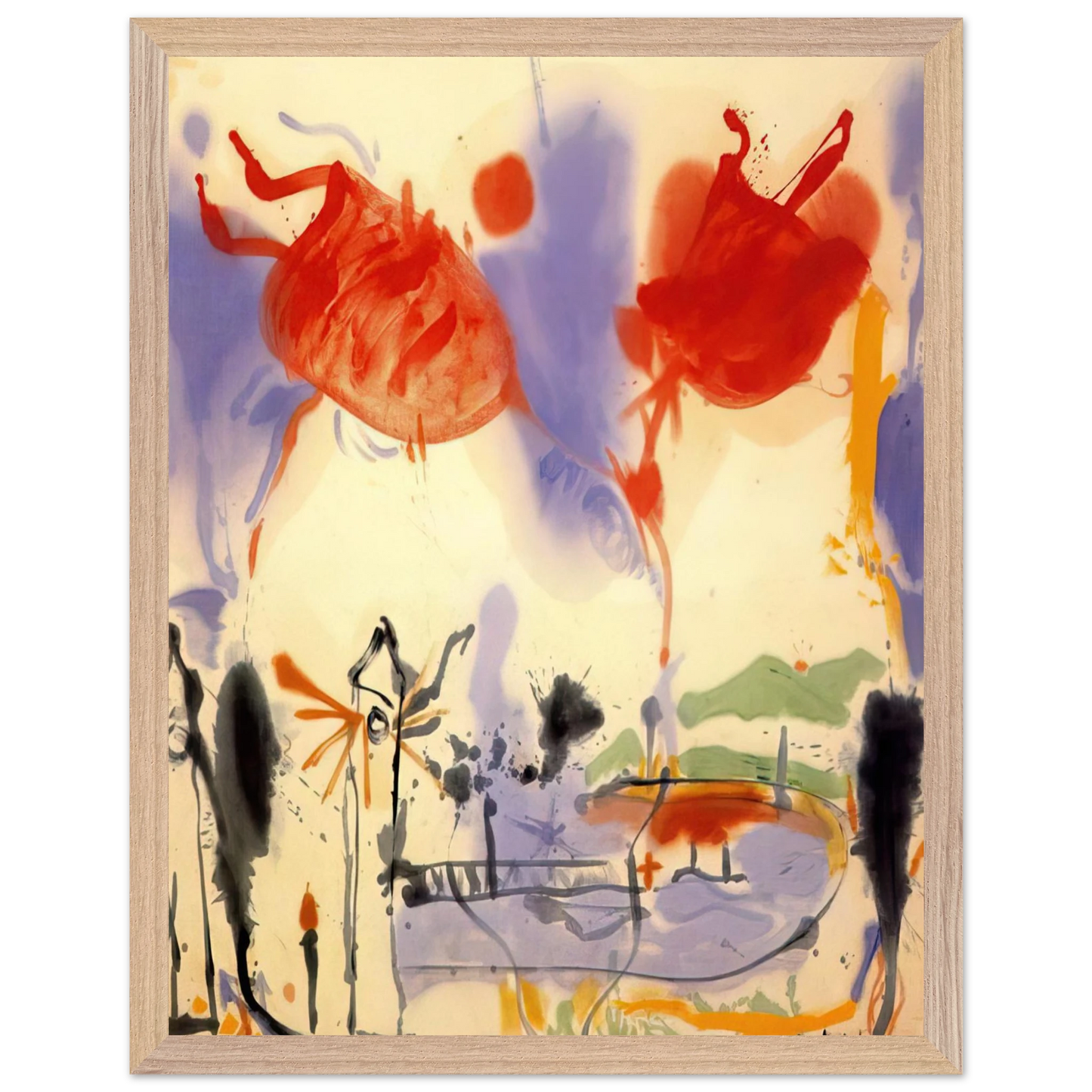 Helen Frankenthaler - Round Trip - 1957 Wall art - 40x50 cm / 16x20 inches - Fine Art Poster - -