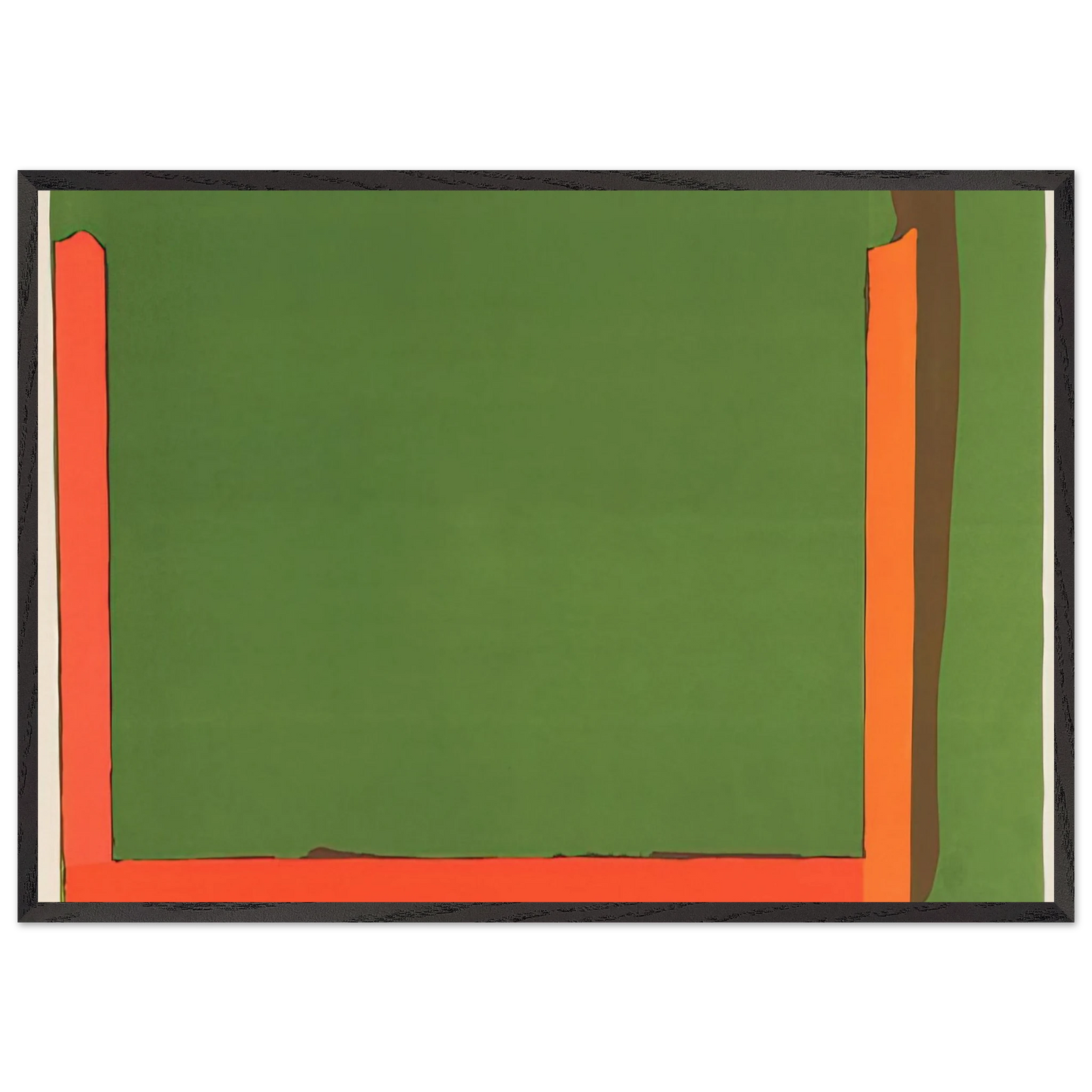 Untitled Litograph - Color Field Painting - John Hoyland Framed Art Print – Black Wooden Frame - Default Title - -Framed Art Print