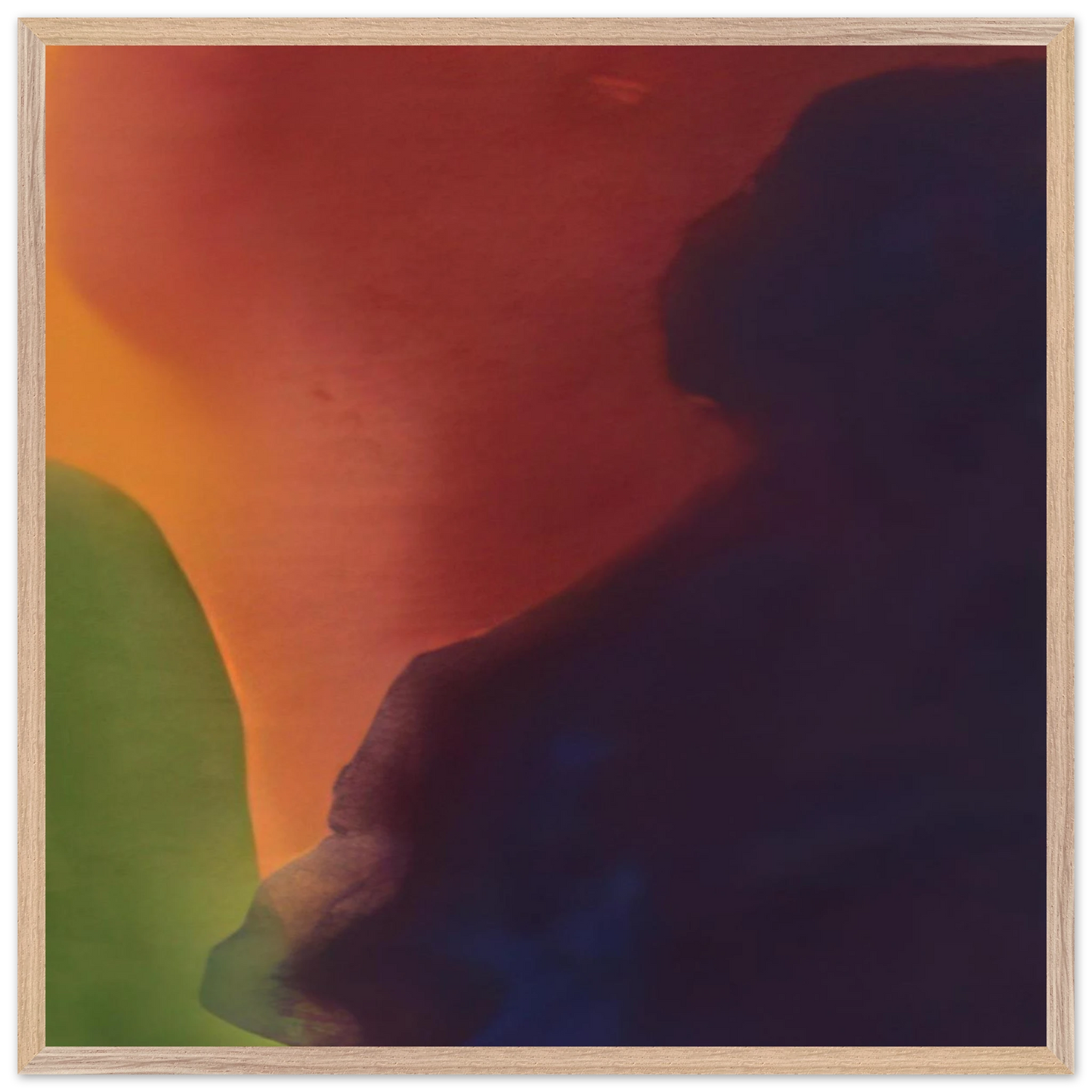 Helen Frankenthaler - Blue Atmosphere III - 1963 Wall art - A3 (29.7 x 42 cm) - Premium Wooden Framed Poster With Fine Art Paper - Black frame