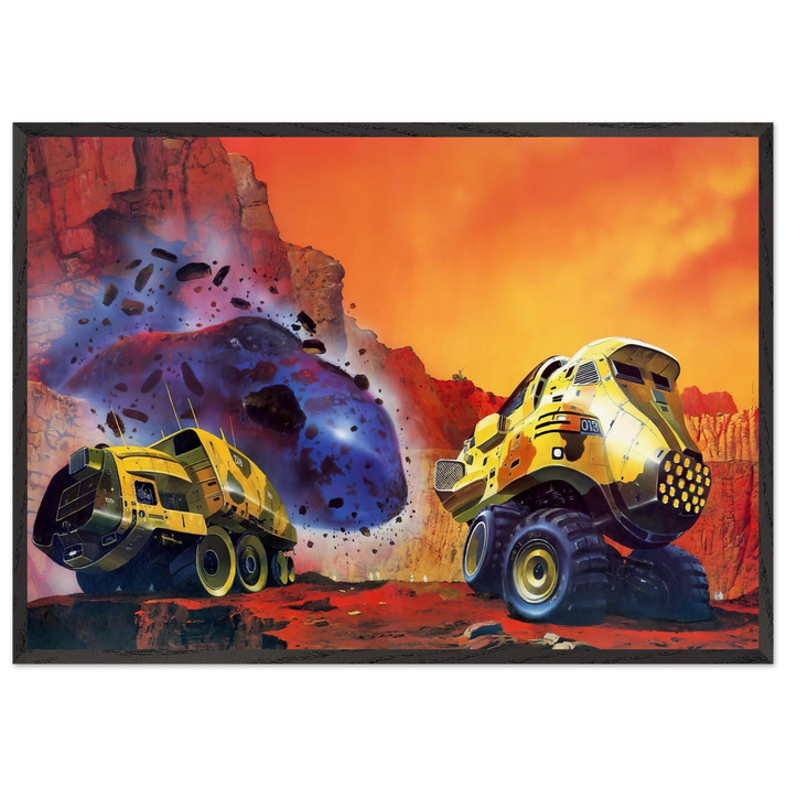 Chris Foss N7 - Chris Foss 70x100 cm / 28x40 inches Framed Art Print – Black Wooden Frame