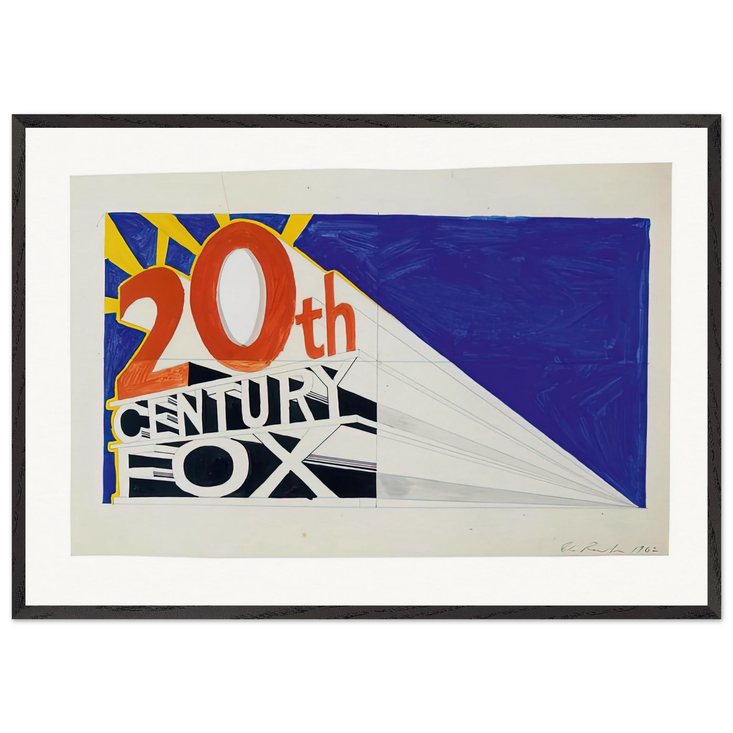TRADEMARK 3 1962 - Edward Ruscha Framed Art Print – Black Wooden Frame - Default Title - -Framed Art Print