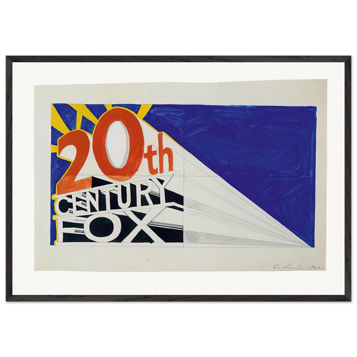 TRADEMARK 3 1962 - Edward Ruscha 70x100 cm / 28x40 inches Framed Art Print – Black Wooden Frame