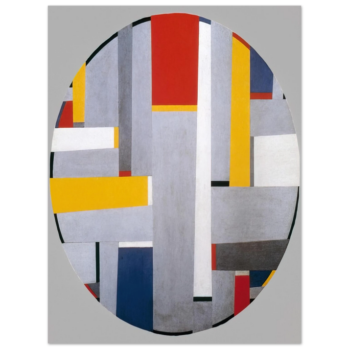 Fritz Glarner - Relational Painting, Tondo #36 - 1955 75x100 cm / 30x40inches Fine Art Poster