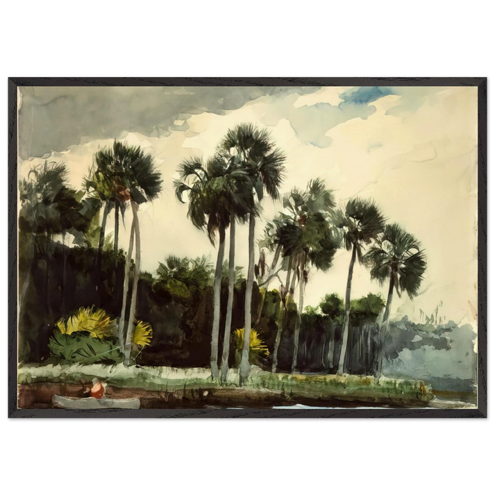 THE TURKEY BUZZARD - Winslow Homer 70x100 cm / 28x40 inches Framed Art Print – Black Wooden Frame