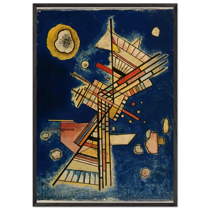 DARK FRESHNESS 1927 - Wassily Kandinsky 70x100 cm / 28x40 inches Framed Art Print – Black Wooden Frame