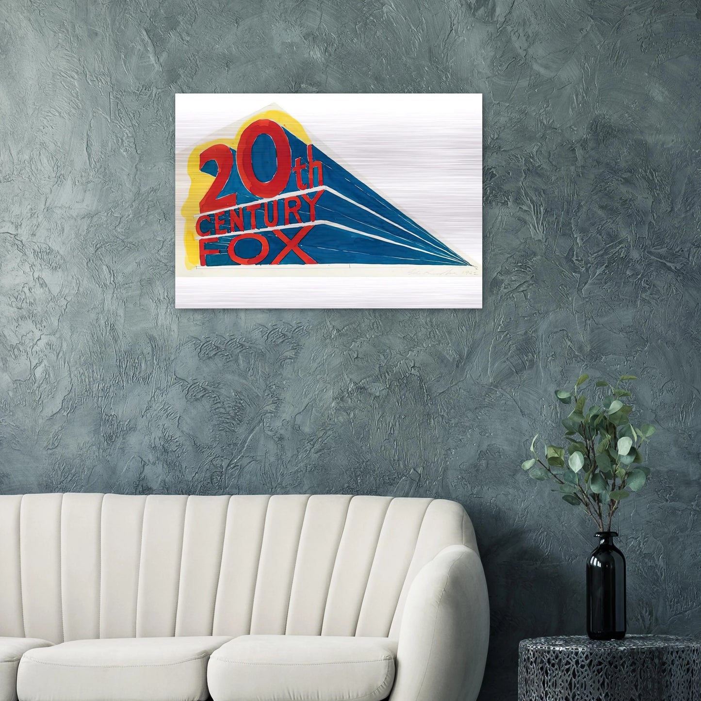 TRADEMARK 1 1962 - Edward Ruscha Brushed Aluminum Print - 70x100 cm / 28x40 inches | Edward Ruscha Aluminum Print | Edward Ruscha Prints