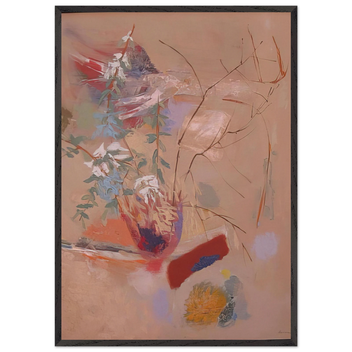 The Bush - 1955 - John Ferren 70x100 cm / 28x40 inches Framed Art Print – Black Wooden Frame