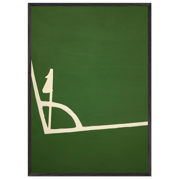 Kalklijnen hoek - 1971 N2 - Raoul De Keyser 70x100 cm / 28x40 inches Framed Art Print – Black Wooden Frame