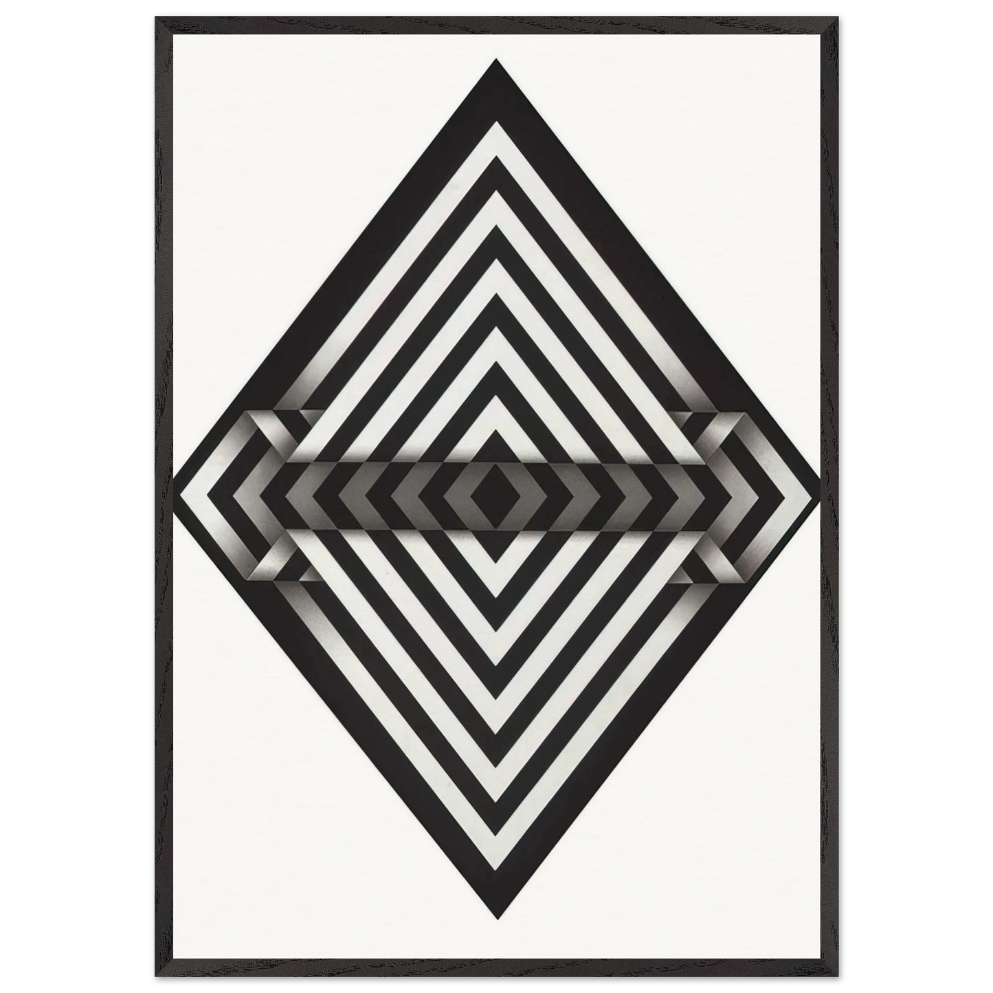 Panche I - 1970 - Omar Rayo Framed Art Print – Black Wooden Frame - Default Title - -Framed Art Print