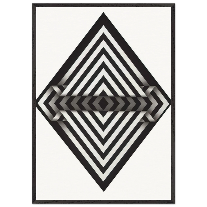 Panche I - 1970 - Omar Rayo 70x100 cm / 28x40 inches Framed Art Print – Black Wooden Frame