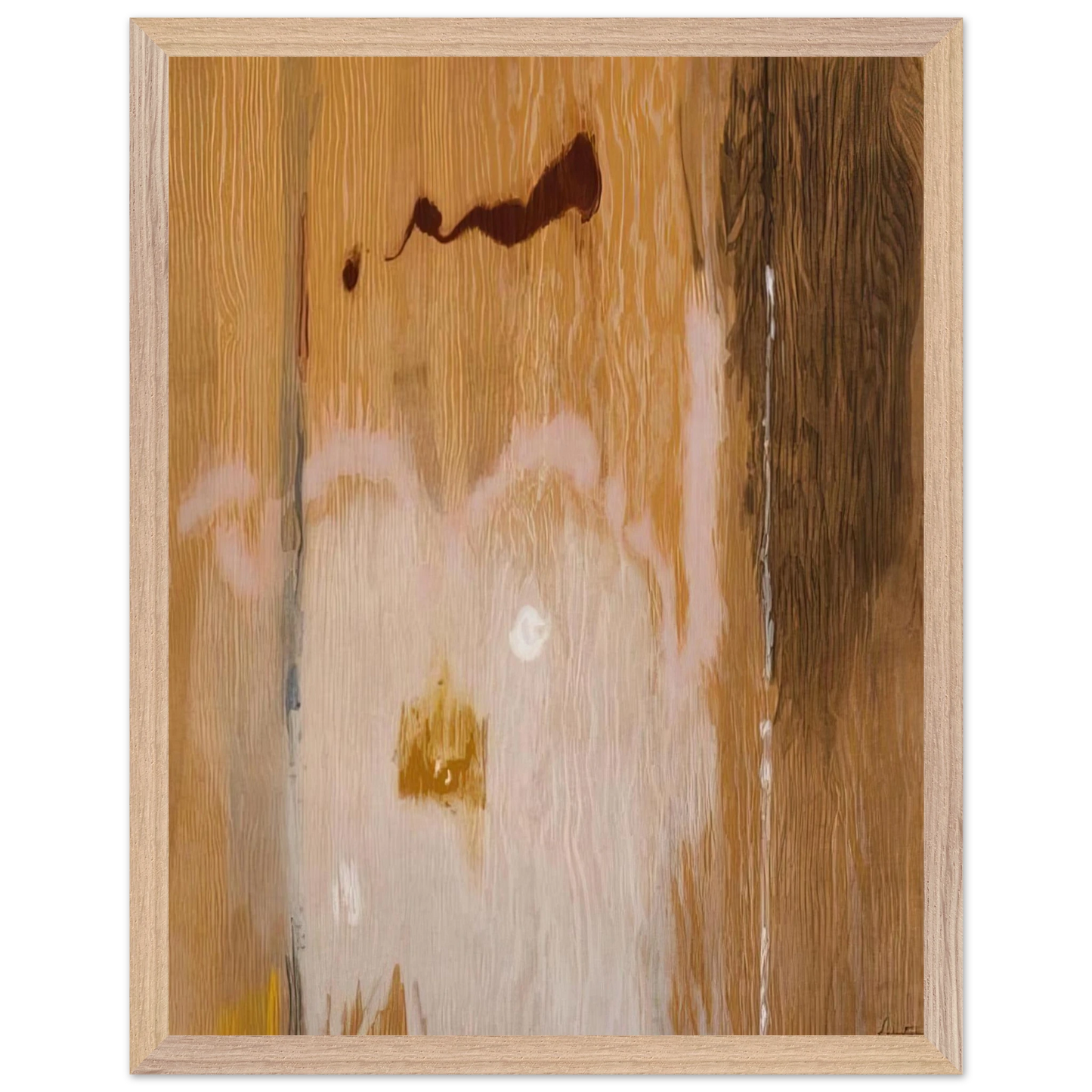 Helen Frankenthaler - Tales of Genji VI - 1998 Wall art - 21x29.7 cm / 8x12" - Premium Wooden Framed Poster With Fine Art Paper - Black frame