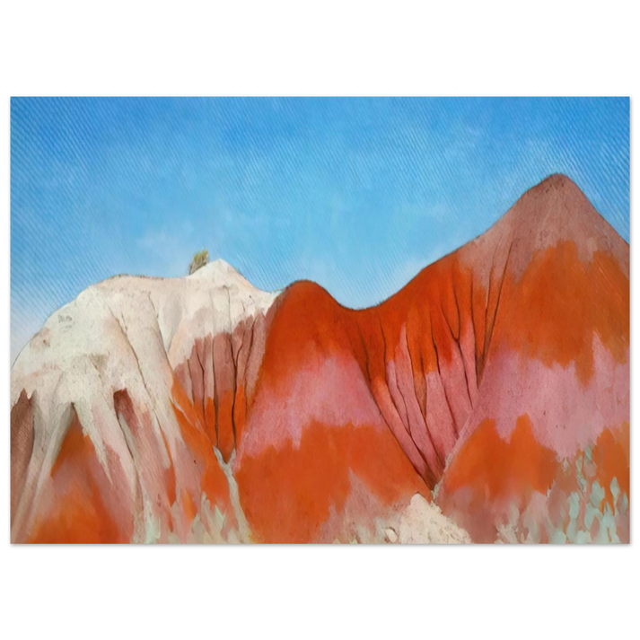 Georgia O'Keeffe - Series near abiquiu, New Mexico - Hills to the left Fine Art Poster
