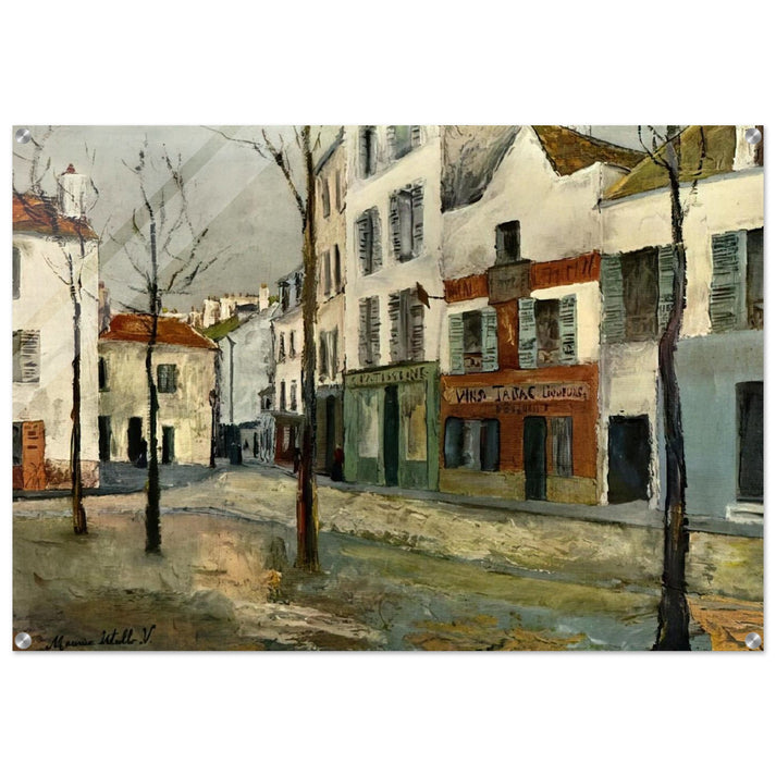 SQUARE TERTRE ON MONTMARTRE 2 - Maurice Utrillo Acrylic Print - 70x100 cm / 28x40″ inches