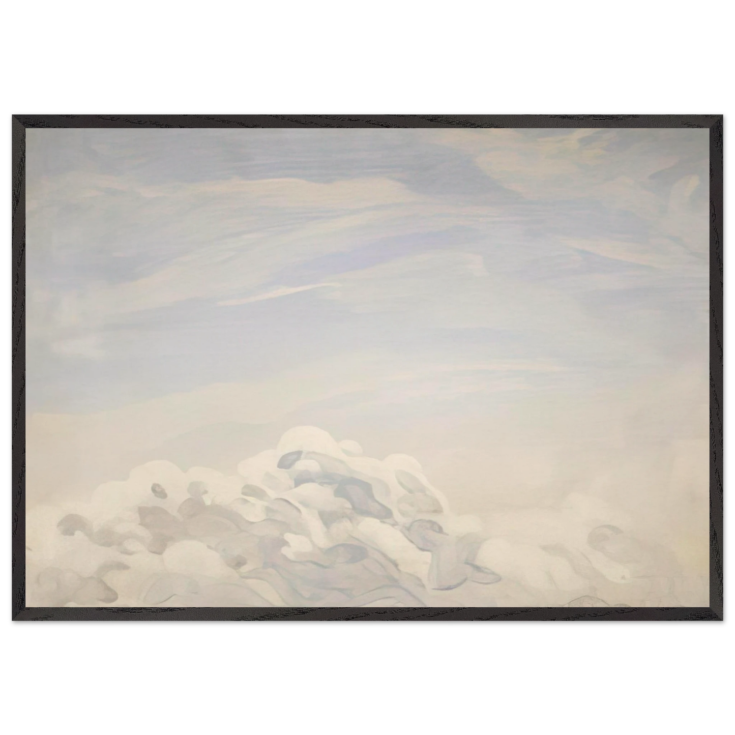 Study for Clouds I - 1979 - Neil Welliver Framed Art Print – Black Wooden Frame - Default Title - -Framed Art Print