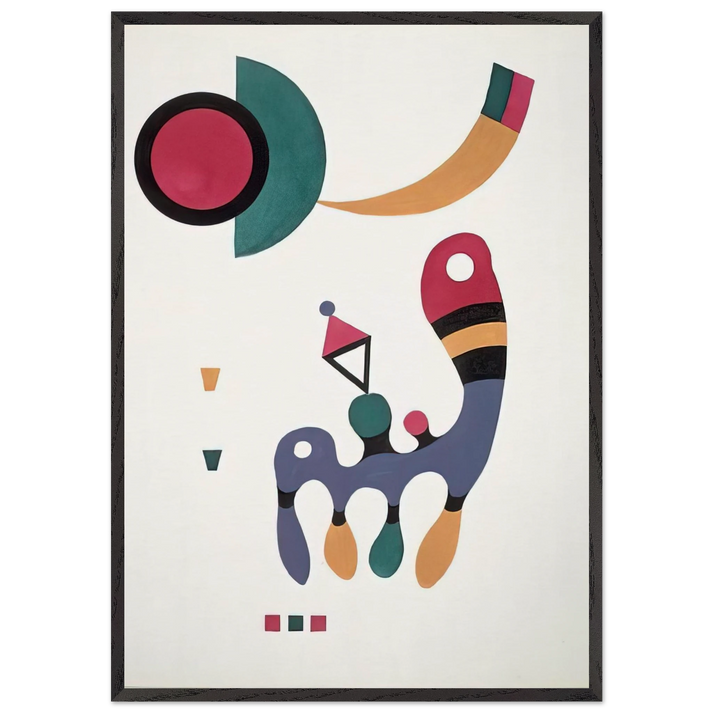 COMPOSITION 1944 - Wassily Kandinsky 70x100 cm / 28x40 inches Framed Art Print – Black Wooden Frame