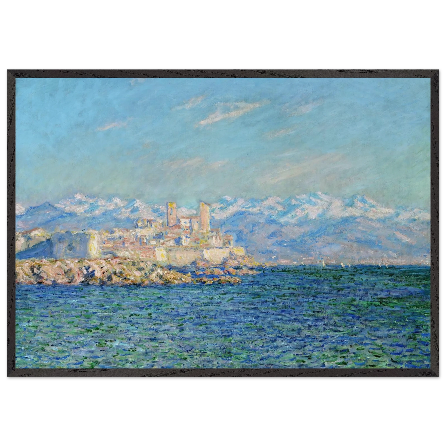 Antibes Afternoon Effect - claude monet Framed Art Print – Black Wooden Frame - Default Title - -Framed Art Print