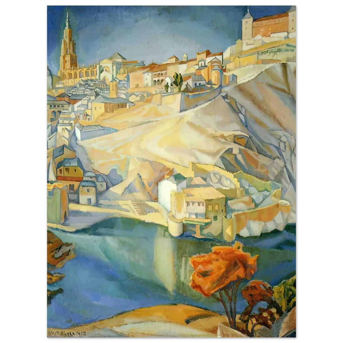Diego Rivera - VIEW OF TOLEDO 1912 Fine Art Poster - Default Title