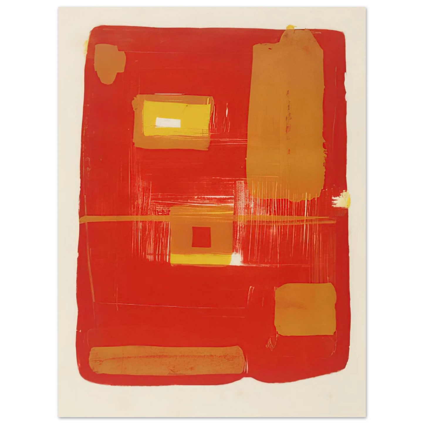 Patrick Heron - Red and Yellow Image - 1958 Fine Art Poster - Default Title