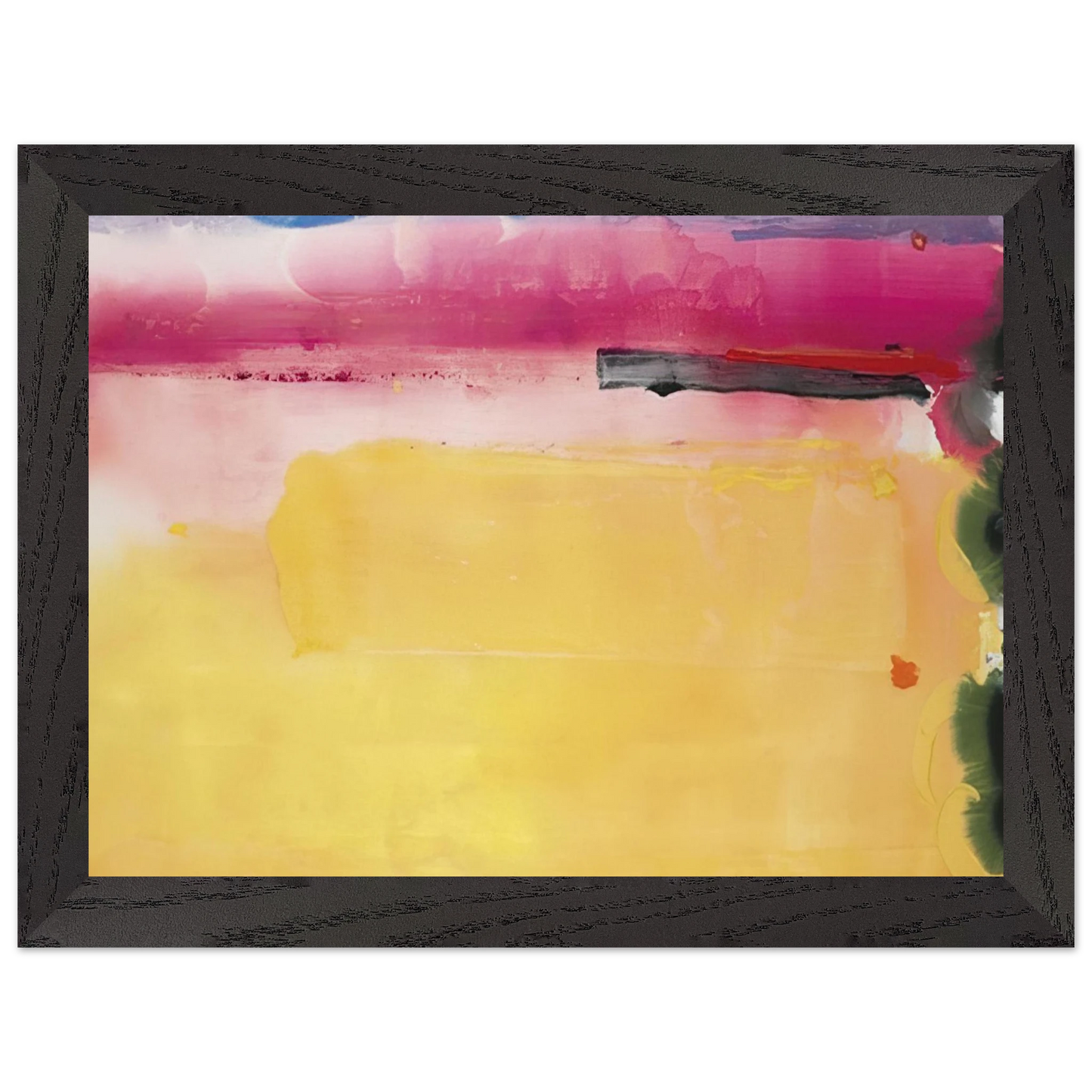 Helen Frankenthaler - Black-Eyed Susan - 1988 Wall art - 30x45 cm / 12x18 inches - Premium Wooden Framed Poster With Fine Art Paper - Wood frame