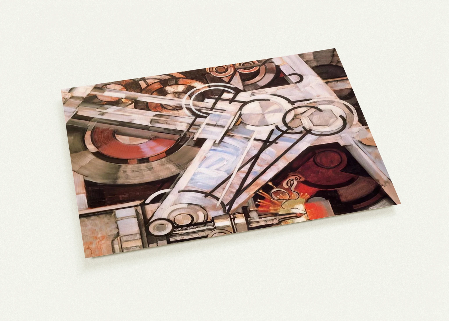 Drill By Frantisek Kupka Pack of 10 Post Cards | Frantisek Kupka Post Cards | A6 (10.5 x 14.8 cm) - 4.1 x 5.8 inches