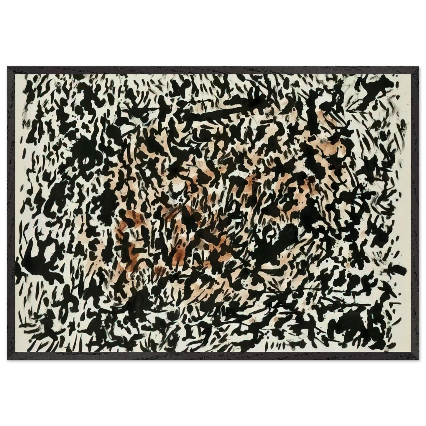 UNTITLED 1979 N1 - Henri Michaux 70x100 cm / 28x40 inches Framed Art Print – Black Wooden Frame