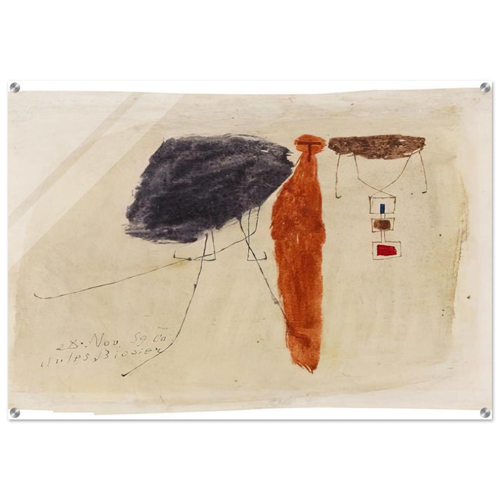 Komposition - 1959 - Julius Bissier Acrylic Print - 70x100 cm / 28x40″ inches