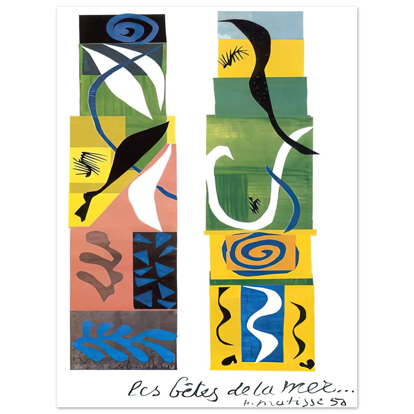 Henri Matisse - THE BEASTS OF THE SEA 1950 Fine Art Poster - Default Title