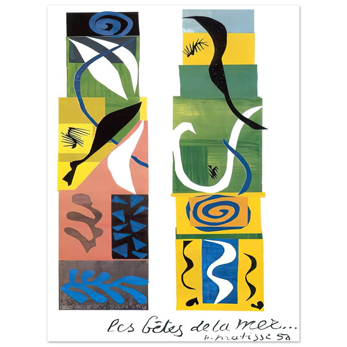 Henri Matisse - THE BEASTS OF THE SEA 1950 75x100 cm / 30x40inches Fine Art Poster