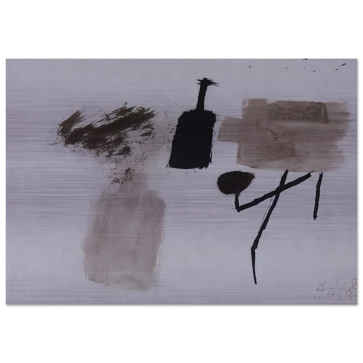 8.7.58 - Julius Bissier Brushed Aluminum Print - 70x100 cm / 28x40 inches | Julius Bissier Aluminum Print | Julius Bissier Prints