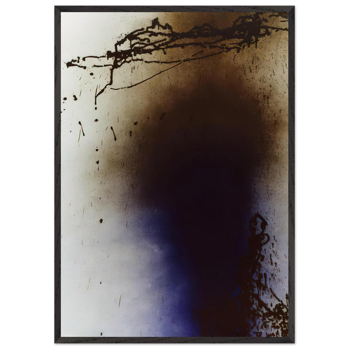 Untitled T1989-U11 - 1989 - Hans Hartung 70x100 cm / 28x40 inches Framed Art Print – Black Wooden Frame