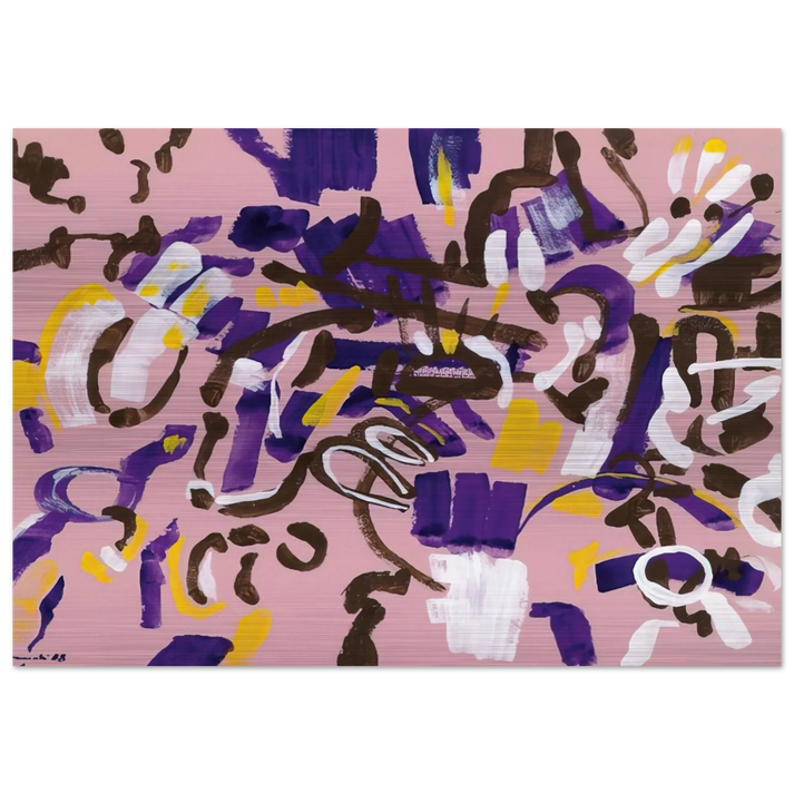 Rosa-Viola-Bianco - 1968 - Carla Accardi Brushed Aluminum Print - 70x100 cm / 28x40 inches | Carla Accardi Aluminum Print | Carla Accardi Prints